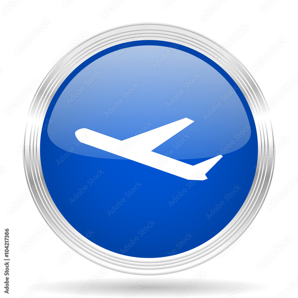 deparures blue silver metallic metallic chrome web circle glossy icon deparures blue silver metallic metallic chrome web circle glossy icon