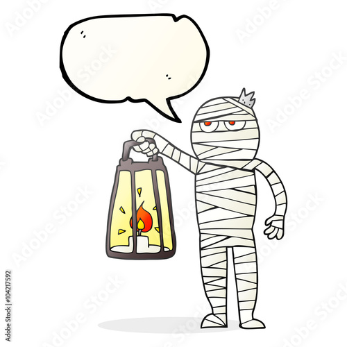speech bubble cartoon mummy