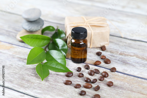 Bottle of essential oil. Aromatherapy.
