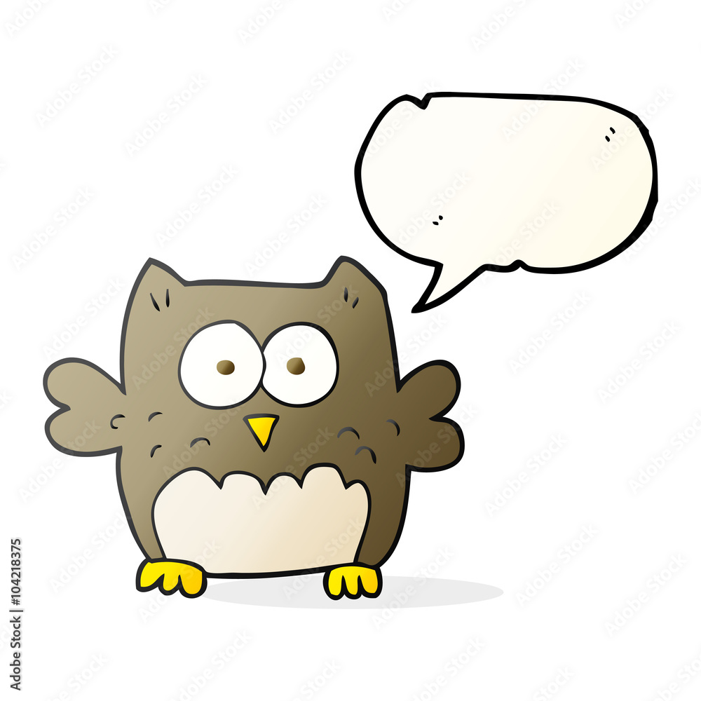 speech bubble cartoon owl speech bubble cartoon owl