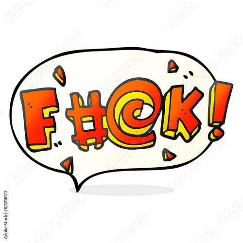 speech bubble cartoon swearword