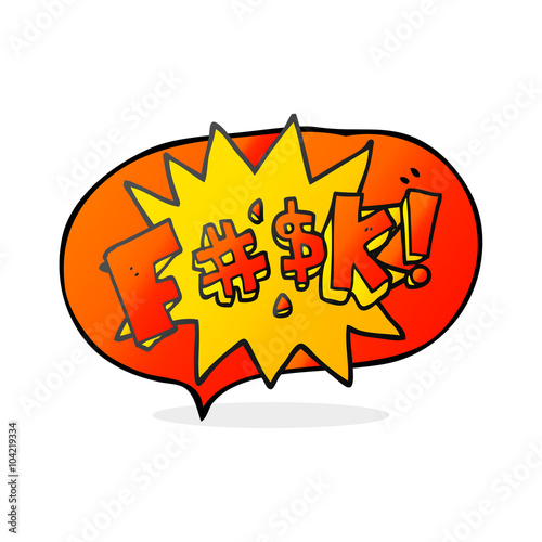 speech bubble cartoon swearword