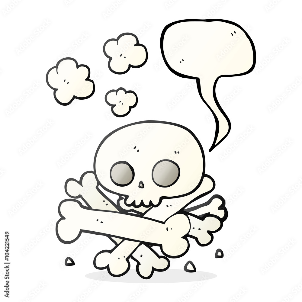 speech bubble cartoon pile of bones speech bubble cartoon pile of bones