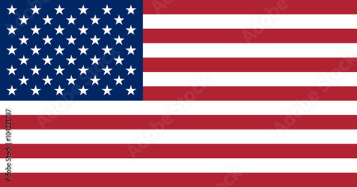 Carta da parati United States of America flag. The correct proportions and color