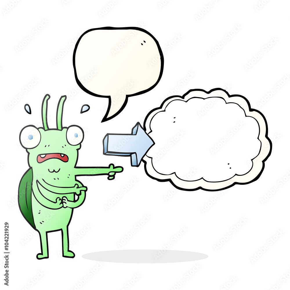 speech bubble cartoon bug pointing speech bubble cartoon bug pointing