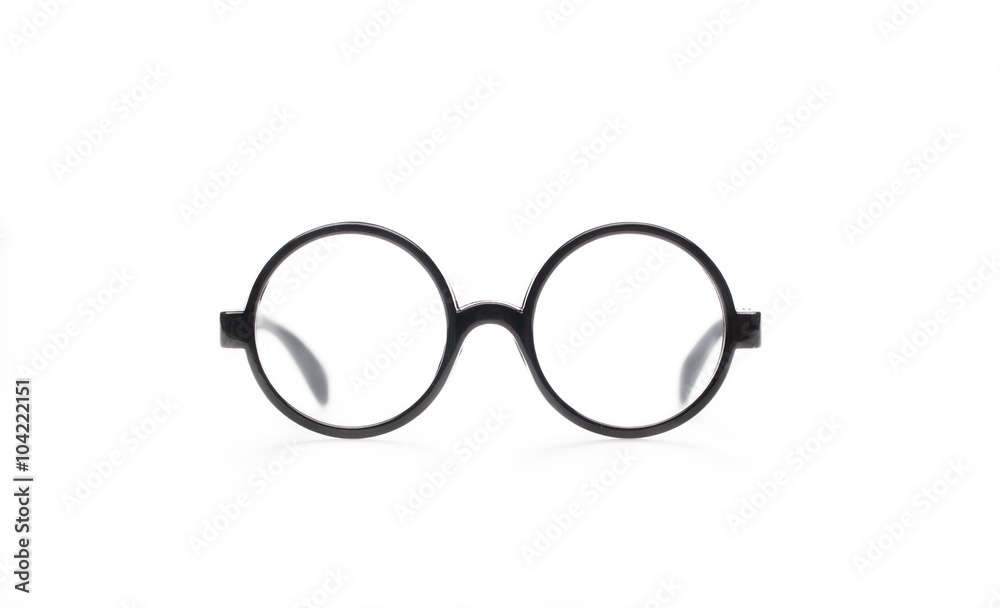 Round glasses on white background Round glasses on white background