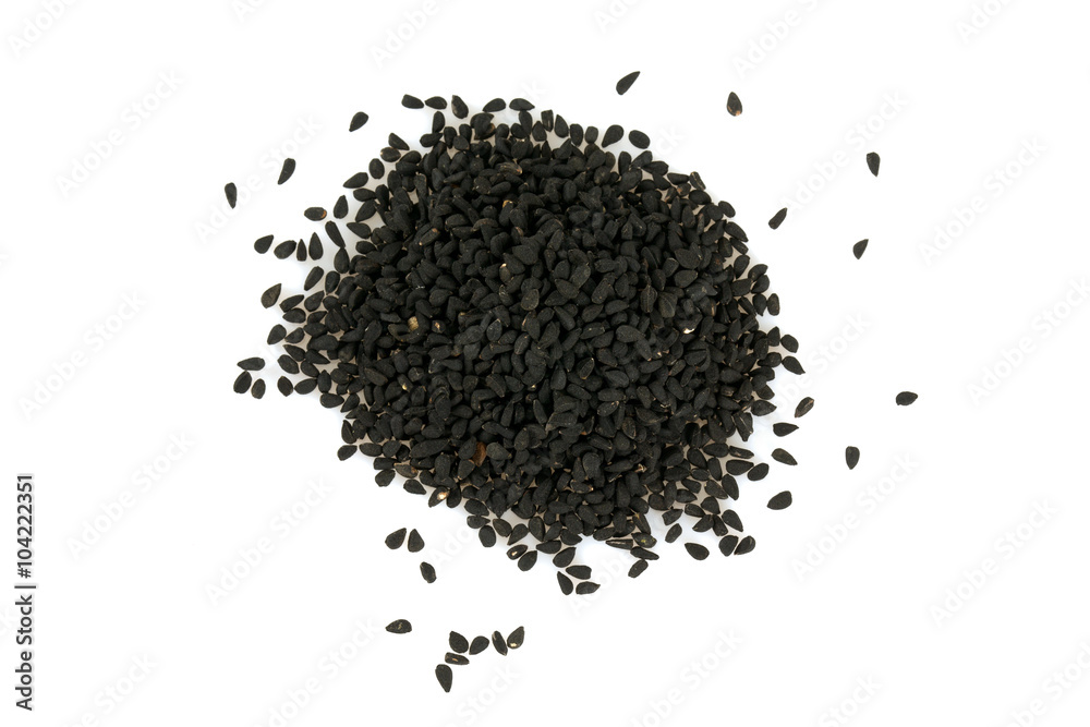 black cumin isolated on white background black cumin isolated on white background