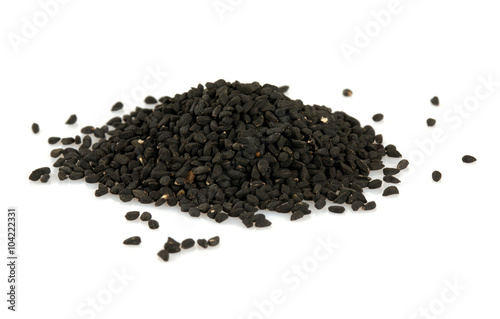 black cumin isolated on white background