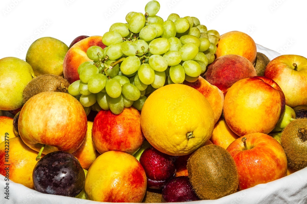 Fruit variety isolated on white. Fruit variety isolated on white.