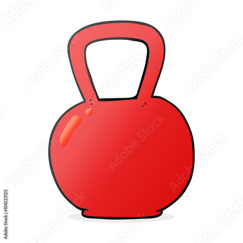cartoon kettle bell