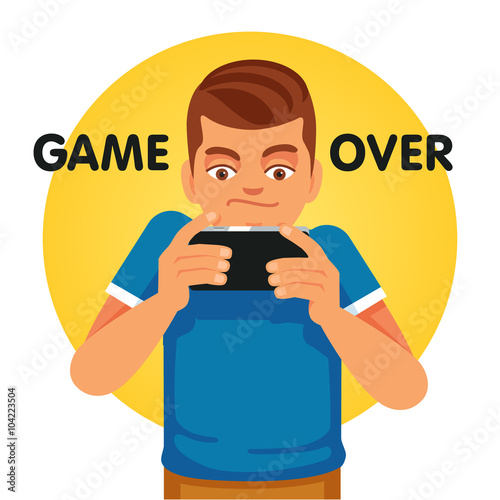 Young gamer unhappy about game over