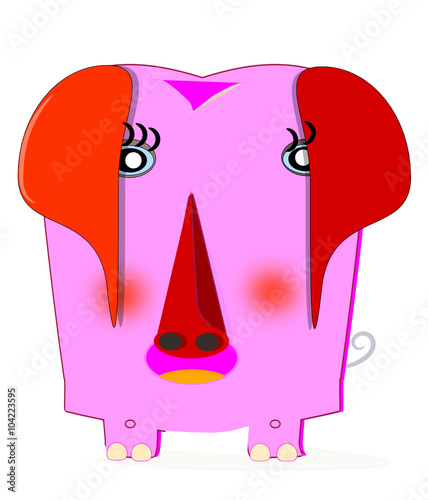 Cerda rosa y bonita.