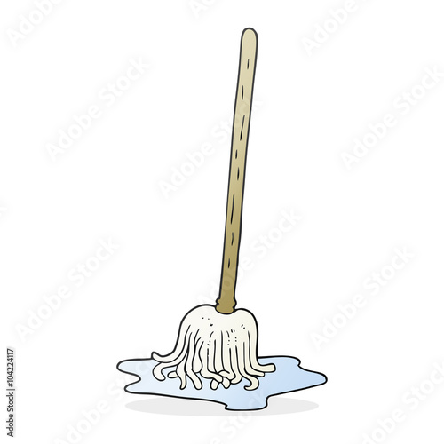 cartoon mop