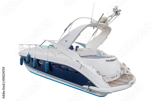 motor boat isolated on a white background