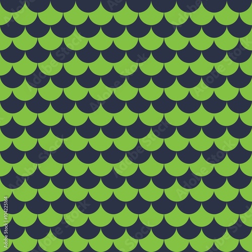 Green Fish Scales Seamless Pattern