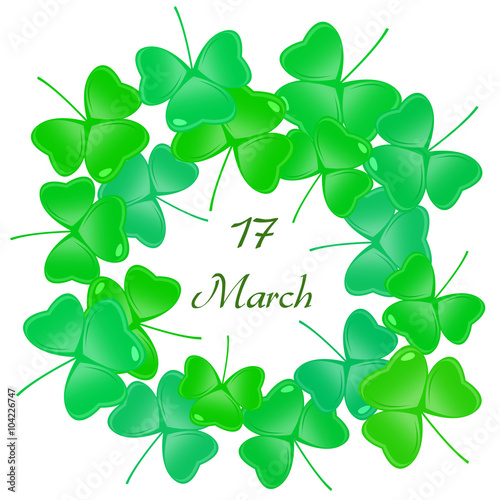 Saint Patricks day Greeting Card with Shamrock