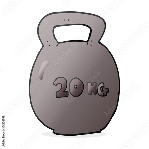 cartoon 20kg kettle bell