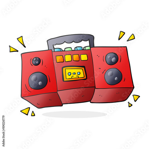 cartoon cassette tape player