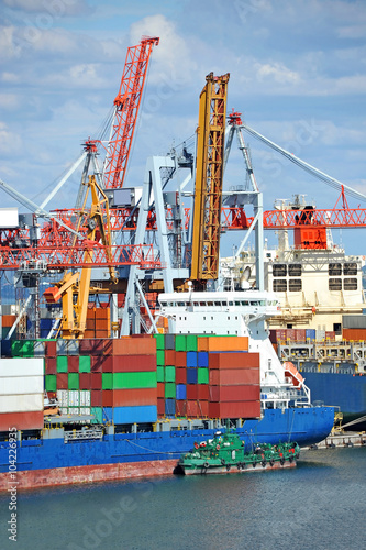 Cargo crane and container ship