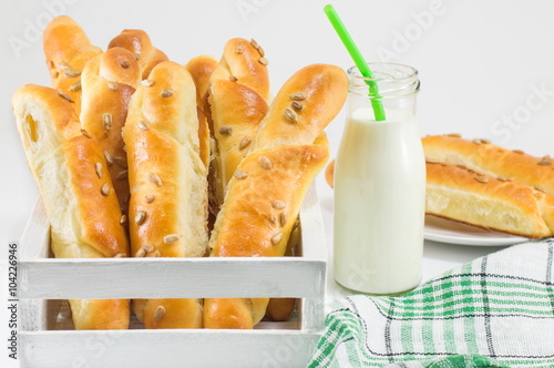 bunch of sesame pastry photo