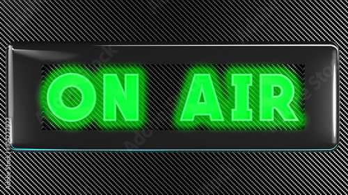 Fotografi onair green sign