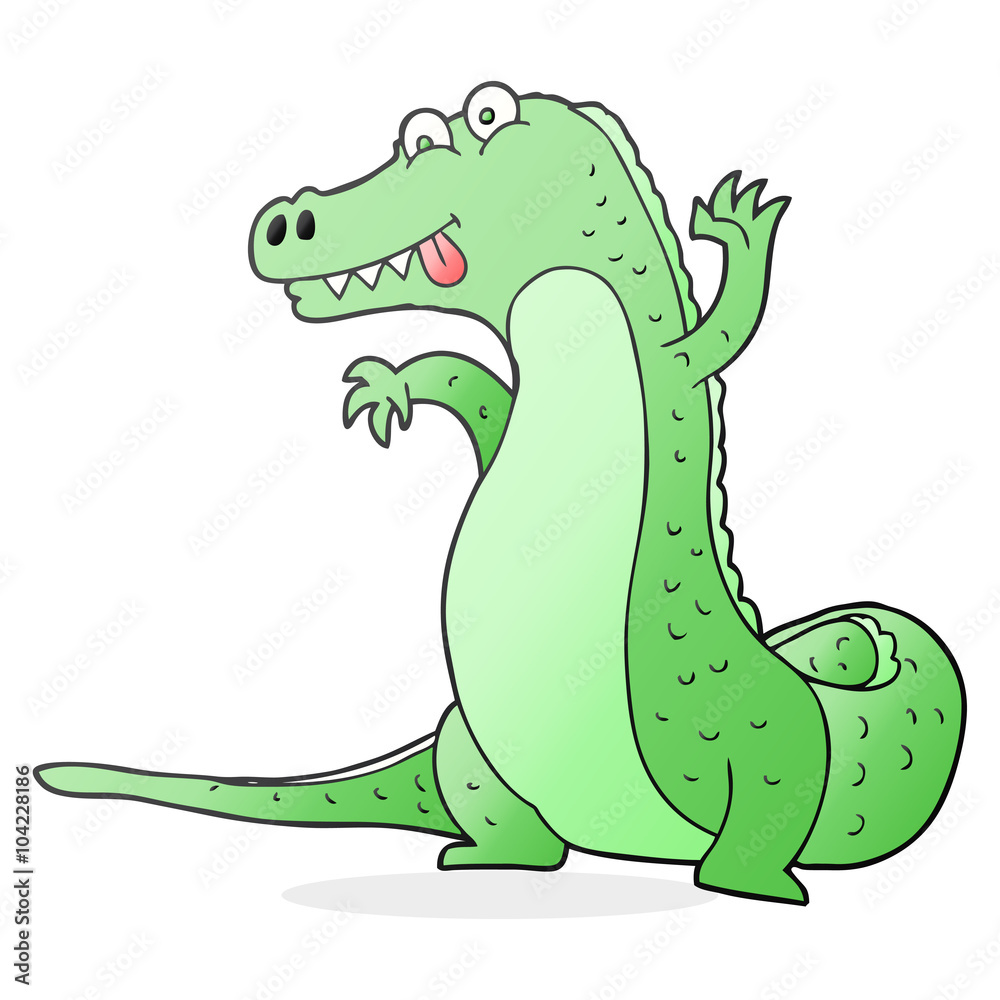Fototapeta premium cartoon crocodile