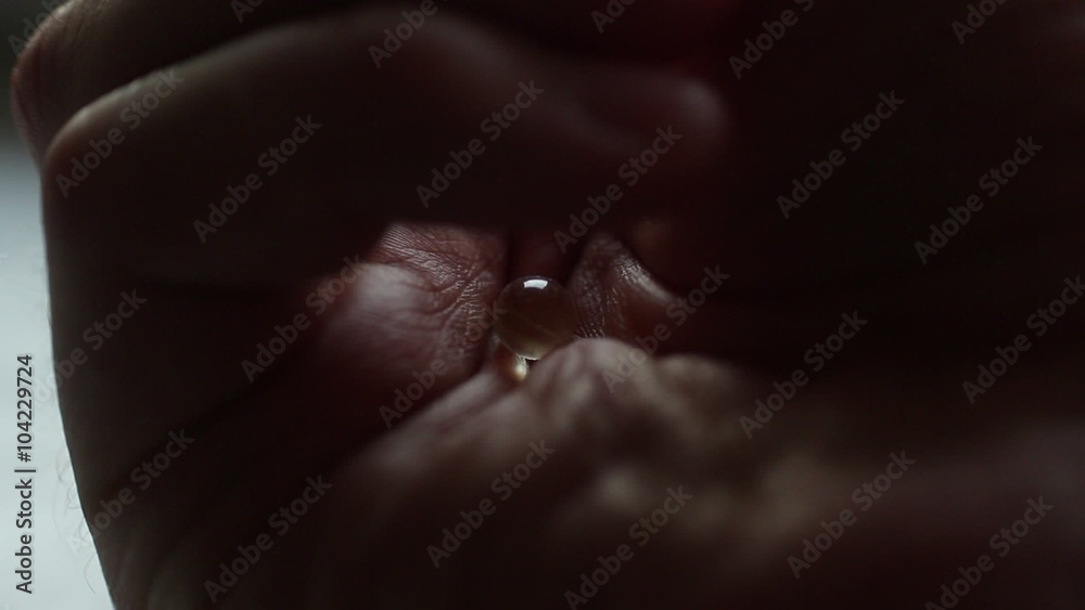 Pills drugs tablets in hands macro Pills drugs tablets in hands macro