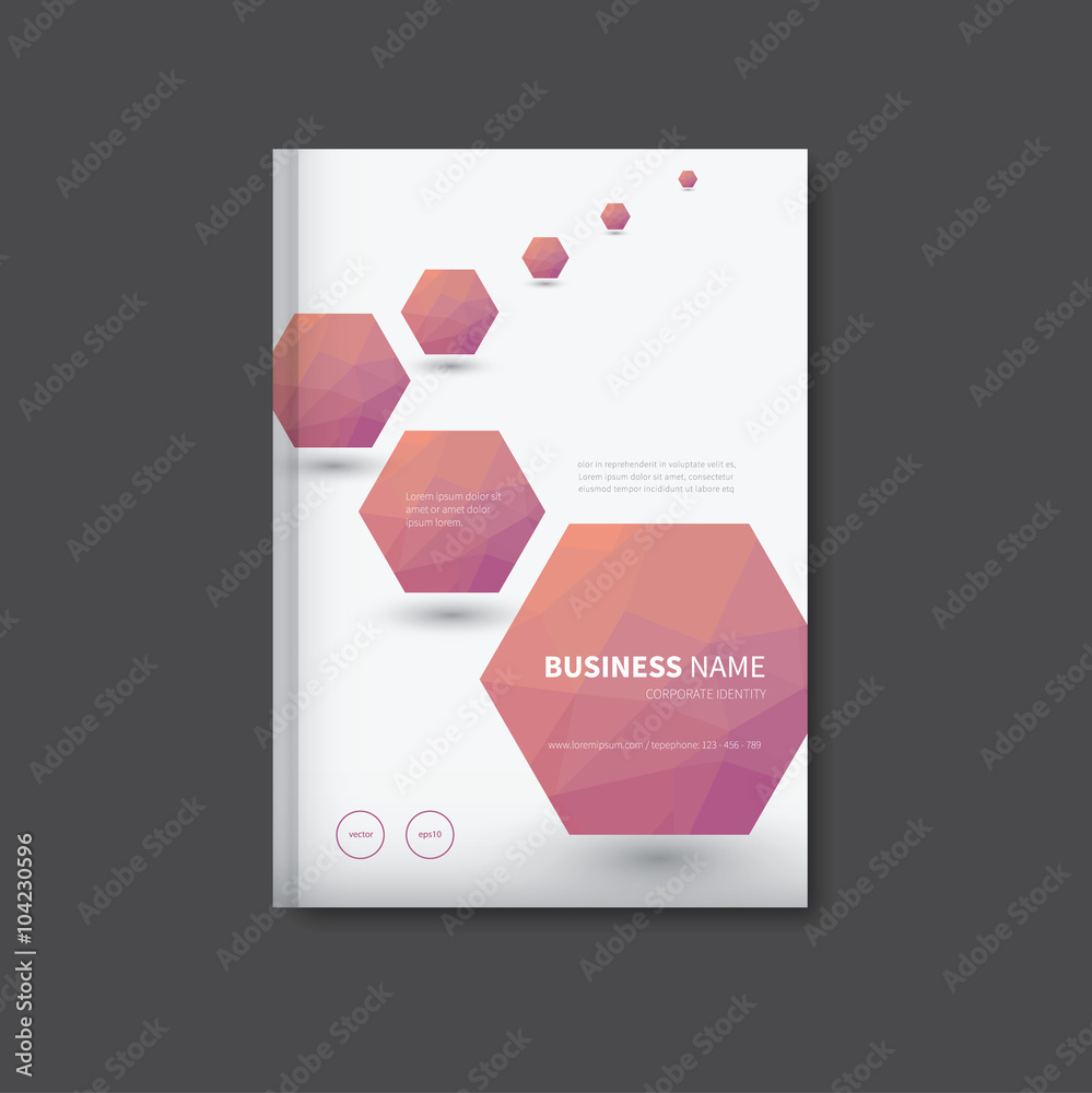 brochure design for business / vector book cover polygon in background,  representative leaflet flyer Stock Vector | Adobe Stock