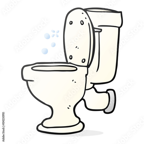 cartoon toilet