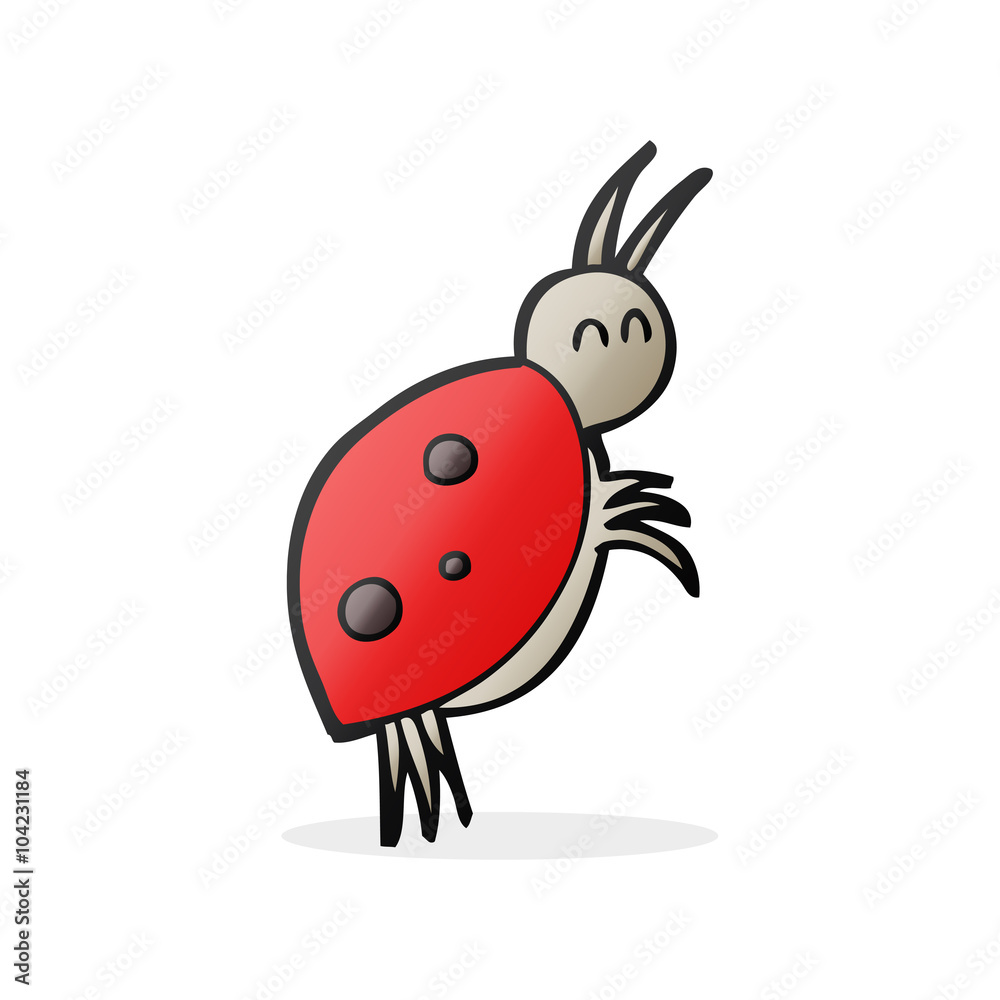 Obraz premium cartoon ladybug