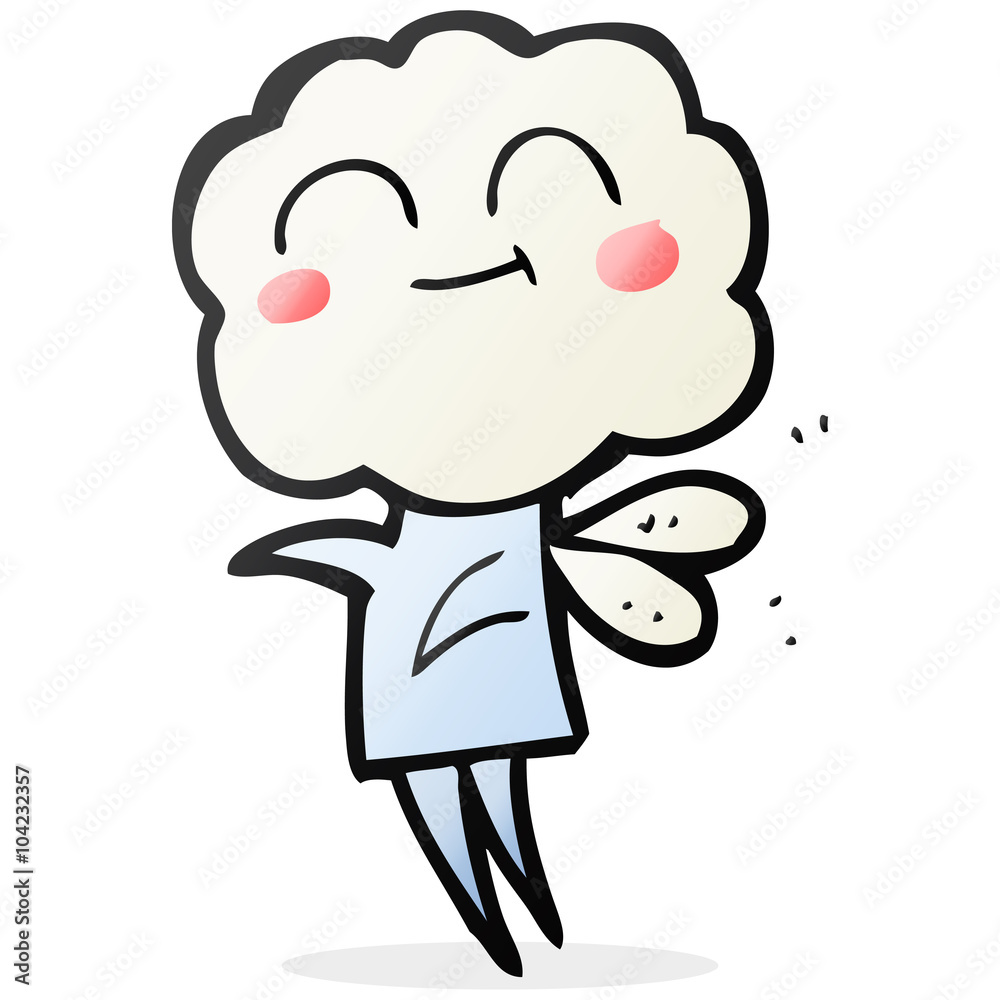 cartoon cute cloud head imp cartoon cute cloud head imp