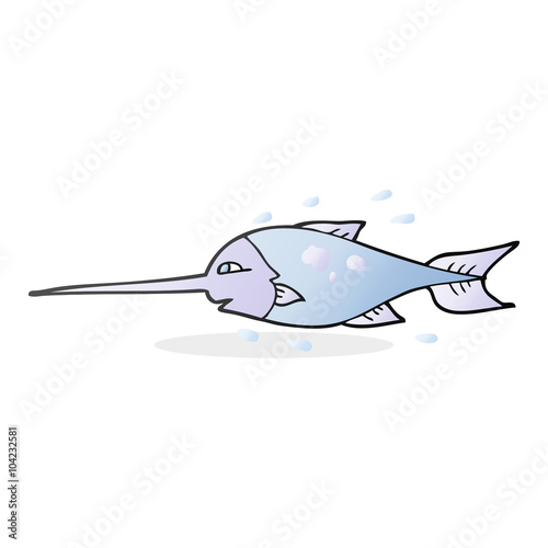 cartoon swordfish