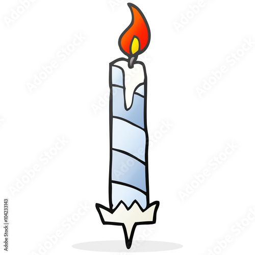 cartoon birthday cake candle