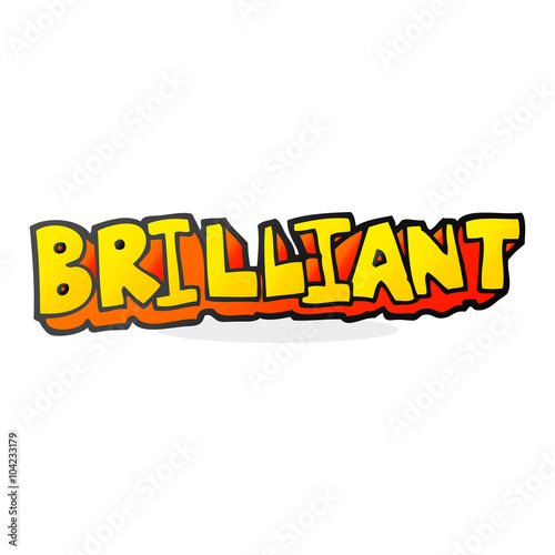 brilliant cartoon word