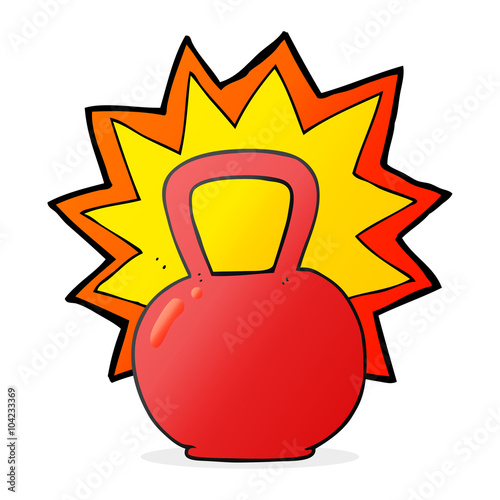cartoon kettle bell
