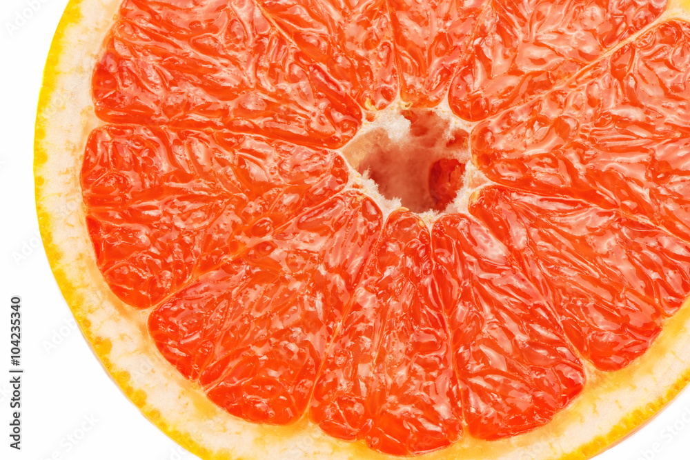 Slice of red grapefruit Slice of red grapefruit