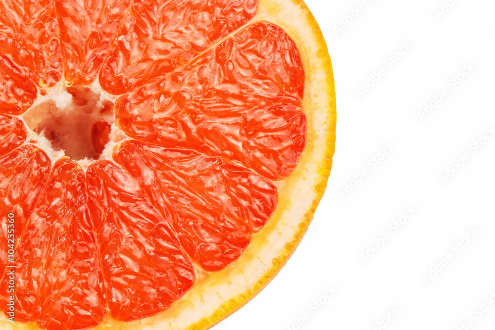 Slice of red grapefruit Slice of red grapefruit
