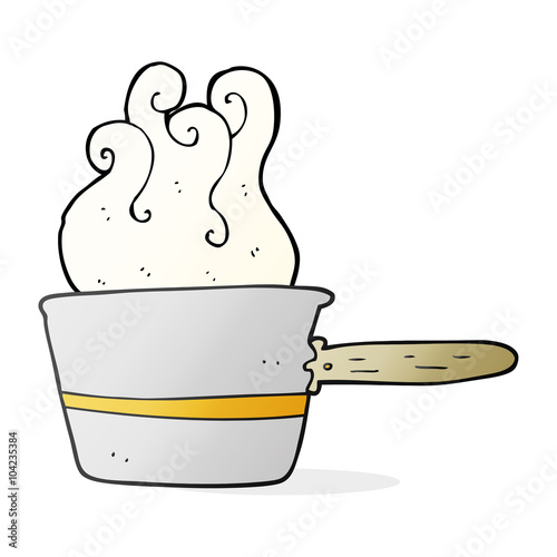 cartoon saucepan cooking