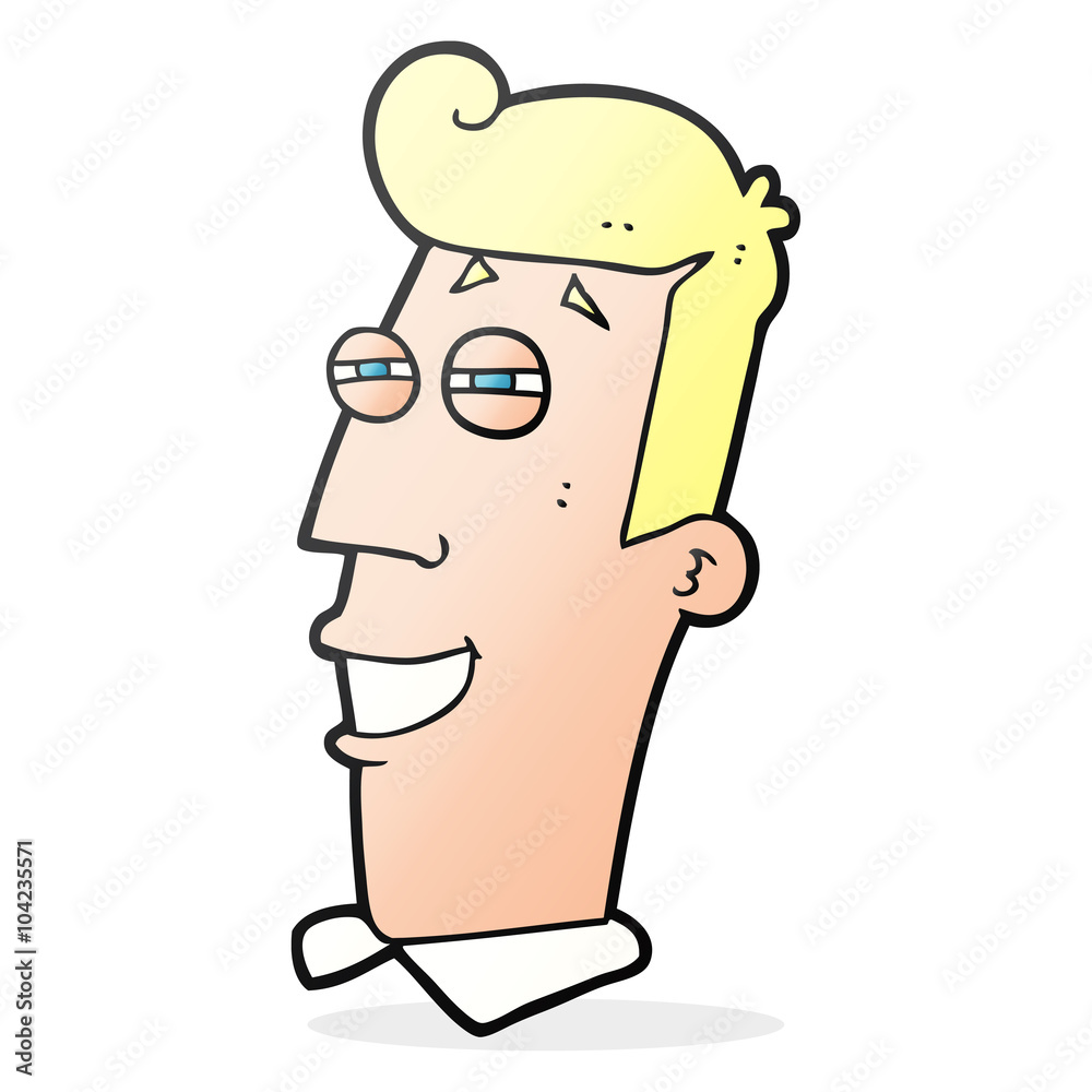 Obraz premium cartoon grinning man