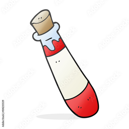 cartoon vial of blood