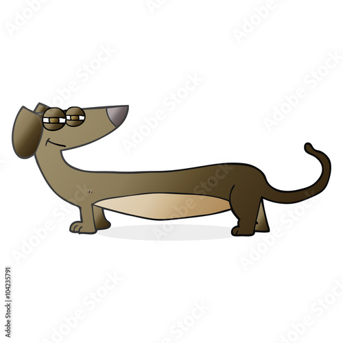 cartoon dachshund