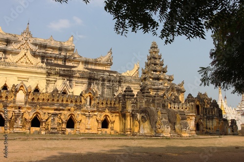 Maha Aung Mye Bon Zan Monastery in Inwa city,Mandalay ,Myanmar