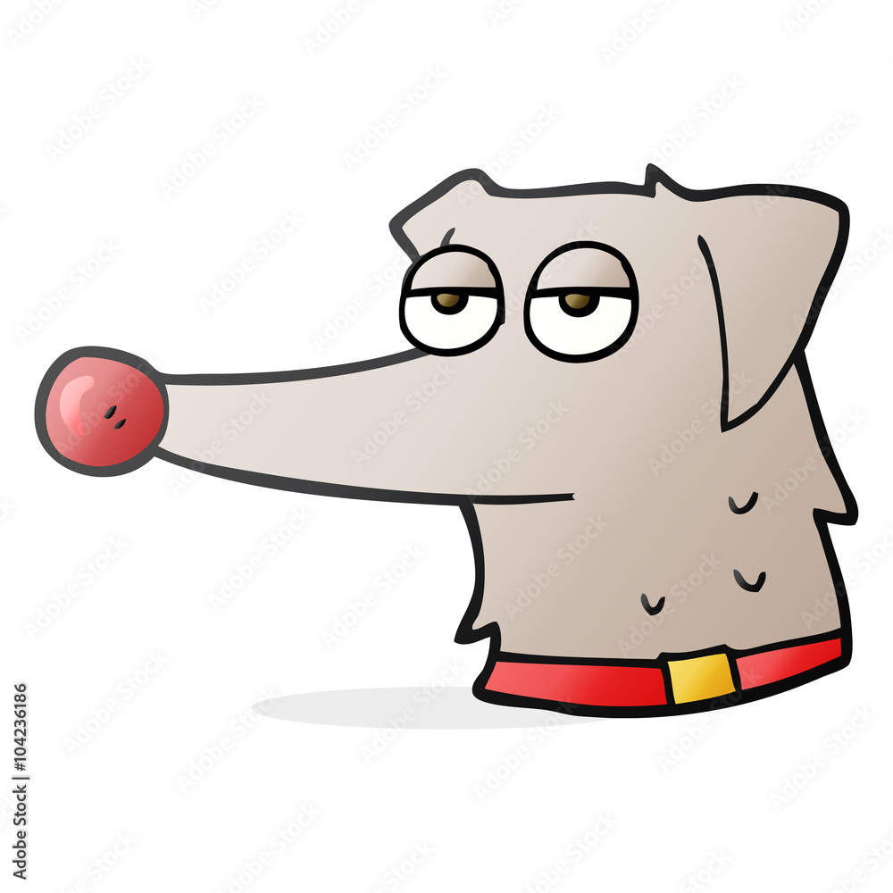 Obraz premium cartoon dog with collar