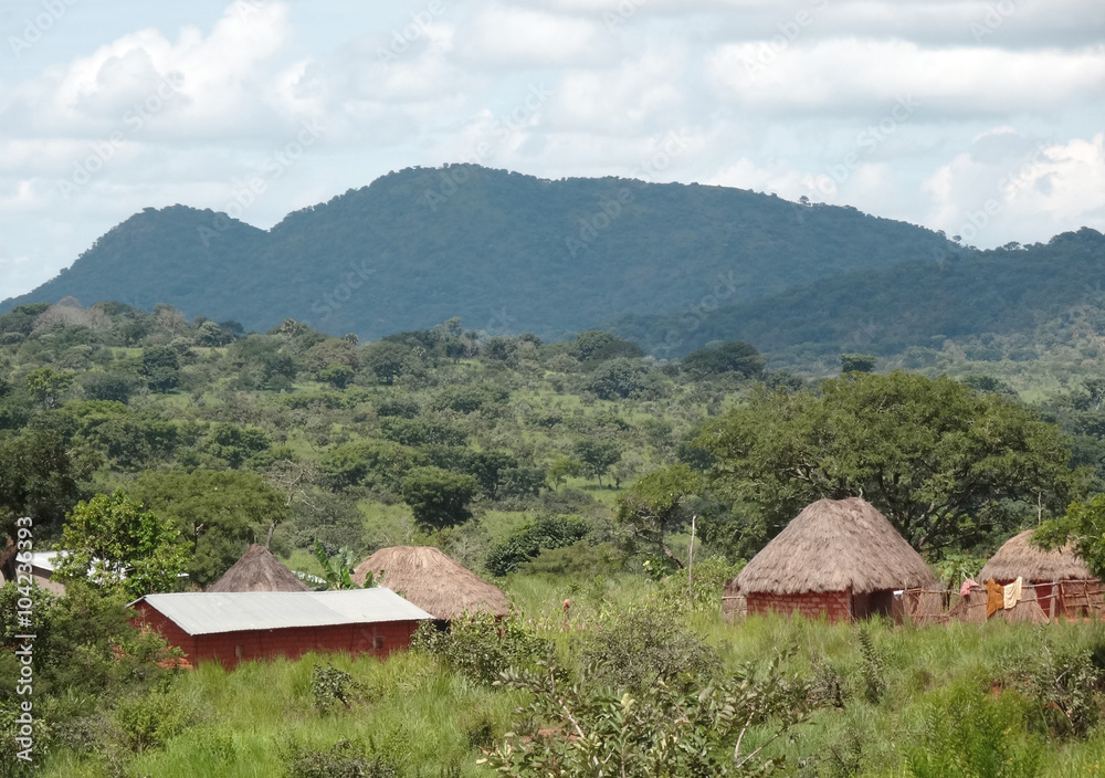 African Village Scene African Village Scene