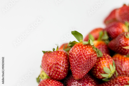 Fototapeta Naklejka Na Ścianę i Meble -  Half of strawberry isolated on white background