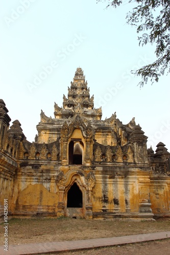 Maha Aung Mye Bon Zan Monastery in Inwa city,Mandalay ,Myanmar