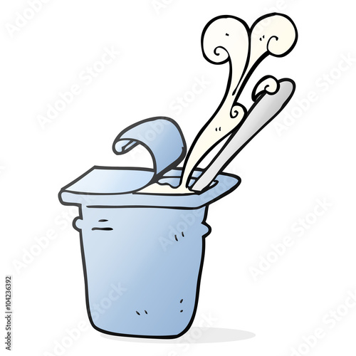 cartoon yogurt
