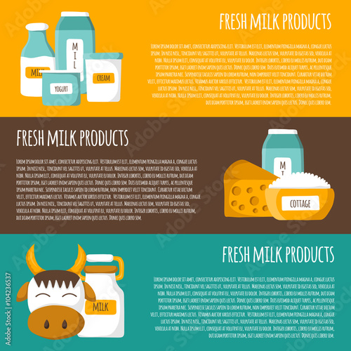 Milk products background