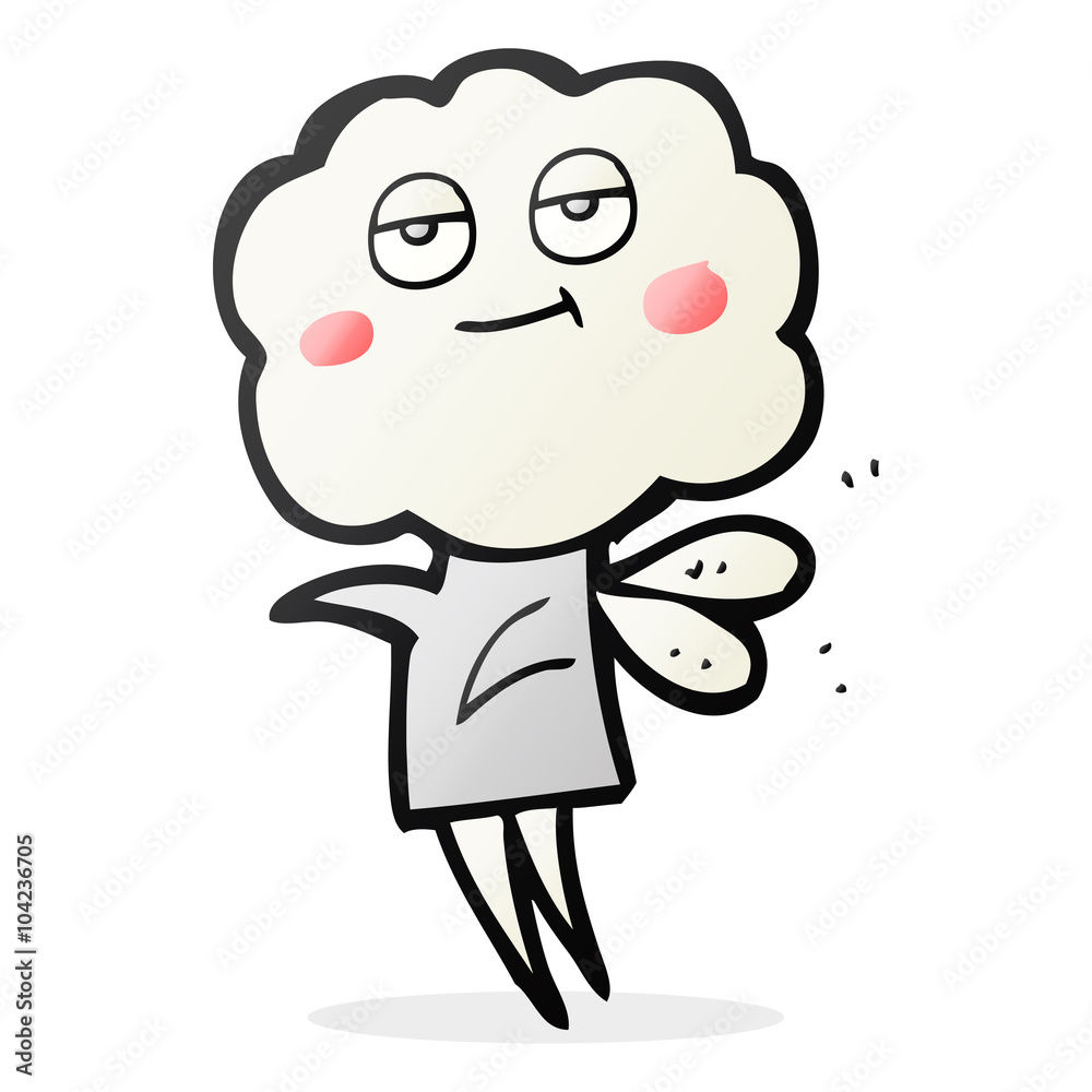 Obraz premium cartoon cute cloud head imp