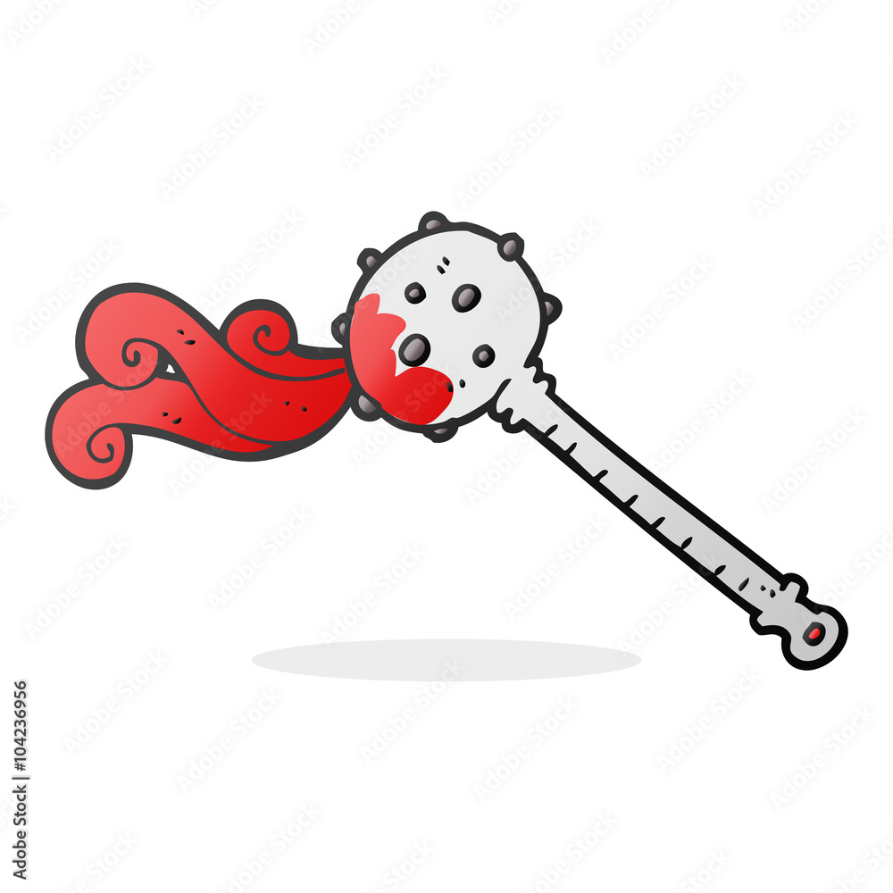 Obraz premium cartoon medieval mace